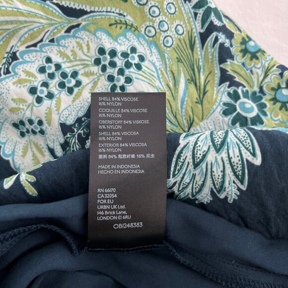 Anthropologie NWT Blue and Green Button Up Janelle Tunic Oversized Dress Small - Picture 11 of 15